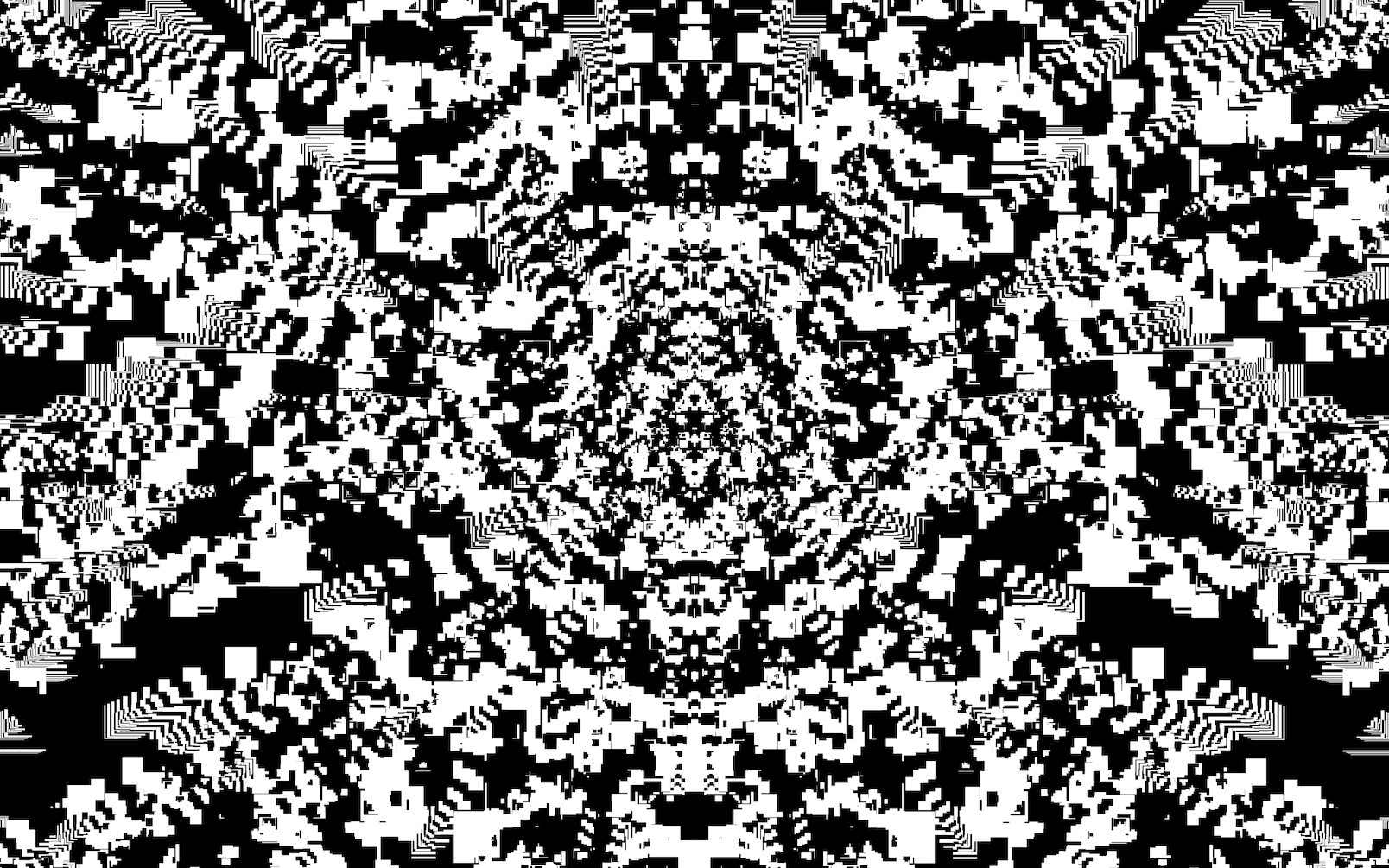 a black and white digital square pattern